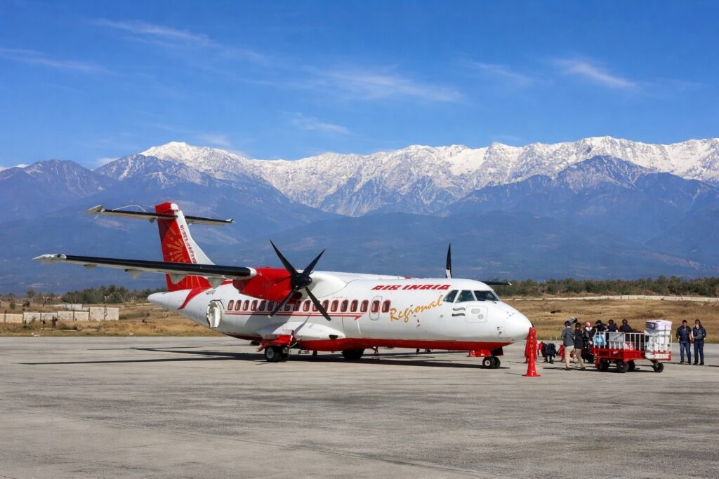solo female traveller Dharamshala airport Gaggal flight arrival mountains