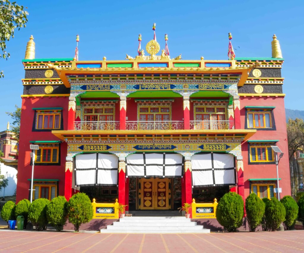 Tibetan Buddhist monasteries in Bir Tibetan Colony representing the Nyingma, Kagyu, and Sakya traditions.